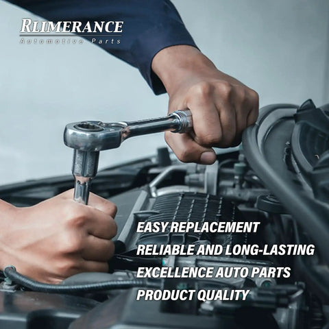 Mechanic using a ratchet tool for repair work under the hood, focusing on durable and reliable automotive parts installation.
