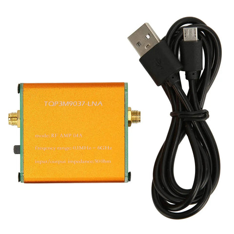 Pro 0.1 Mhz To 6 Ghz Full Band Low Noise Amplifier With 20 Db High Gain Lna Rf Preamplifier Module And Sma Female Jack and USB cable.
