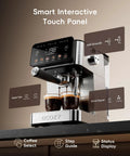 Kickstart Your Grind With This Game Changing Two In One Espresso And Drip Coffee Maker Featuring A Built In Milk Frother And Smart Touchscreen For Flawless Coffee Shop Sips, showing interactive touch panel.