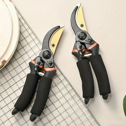 Heavy Duty Pruning Shears With 8.5 Inch Cut Capacity, Rust Resistant Steel Blade, Garden Clippers For Delicate Stems