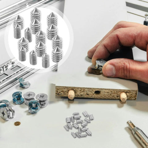Stainless Steel Hex Socket Set Screws 40 Piece Cone Point M5x8mm M6x8mm Allen Head Hardware For Bathroom Towel Bar Mounting Easy Install Kit With Versatile Applications, cone-point screws in use