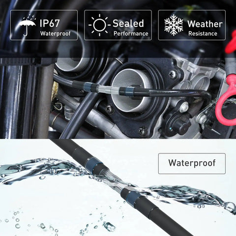 Get A Massive 100 Piece Kit Of Heat Shrink Butt Terminals With Waterproof Seal For Perfect Wire Splices And Electrical Connector Jobs That Last. IP67 waterproof crimp splice on engine wiring