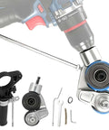 Heavy Duty Nibbler Drill Attachment For Electric Drills Be A Pro With This Double Cut Sheet Metal Cutter displayed with parts