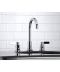 NuvoFusion Widespread Bathroom Faucet With Popup Drain in Polished Chrome, Solid Brass Build Sleek Look, installed on sink
