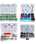 All In One Car AC Repair Kit With 838 Pieces Including Valve Cores O Ring Seals Dust Caps Gasket Seals And Tools For Fast DIY Car AC Service And Pro Level Maintenance kit in clear plastic boxes