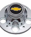 Set Of 4 15 Inch 5 Lug Rally Wheel Center Caps Replacements For Chevy Trucks Blazer Suburban Chrome Silver ABS Plastic Bowtie Emblem