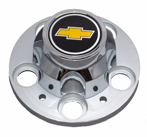 Set Of 4 15 Inch 5 Lug Rally Wheel Center Caps Replacements For Chevy Trucks Blazer Suburban Chrome Silver ABS Plastic Bowtie Emblem