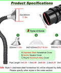 Premium Flexible 360 Degree Fume Extractor Hose With Articulated Industrial Duct Arm And Rock Solid Suction Hood, 300mm diameter