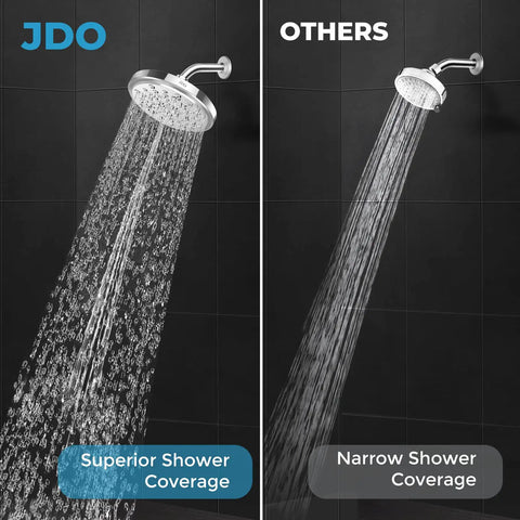 High Pressure 7 Inch Rainfall Shower Head With Adjustable Spray Luxury Chrome Fixed Showerhead High Flow Bath Replacement Tool Free 1 Minute Install For Spa Like Shower Experience