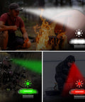 Man using 2 Pack Rechargeable Cap Lights With Clip On Hat Mounts For Hands Free Use And Motion Sensor Lightweight IPX4 Waterproof Night Vision LEDs