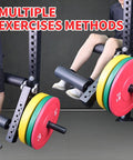 Leg Extension And Curl Machine Attachment For Power Rack And Home Gym Beefy Steel Build with weight plates