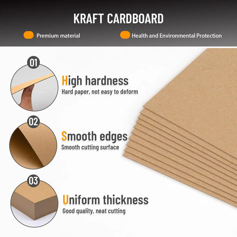 Heavy Duty Chipboard Sheets Pack 10 Sheets 8.5 X 11 Inches 22Pt Book Board For Bookbinding And Crafts with hardness and smooth edges