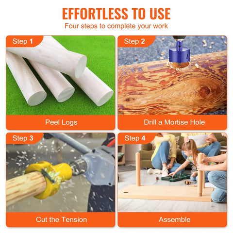 Step-by-step guide using Tenon Cutter For Woodworking 1.5 Inch Diameter With Dual Straight Blades And Button Screws Home Master Kit