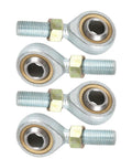 4 Piece Set 10mm Rod End Bearings Heim Joint With M10x1.25 Left And Right Hand Threads Jam Nuts Self Lubricating Spherical Joints For ATV Go Kart Quad Buggy Drift Trike Heavy Duty Steel Construction, 4-piece set