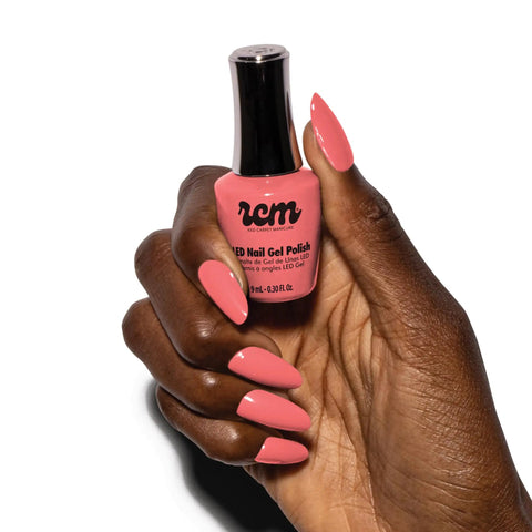 Hand holding Hollywood Vibes Hema Free Gel Nail Polish Delivers Long Lasting Chip Resistant Manicure For Weeks 9ml bottle