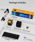 Package includes Laser Level With Tripod, Self Leveling Green Beam Cross Line For Horizontal And Vertical Alignment, batteries, and case.
