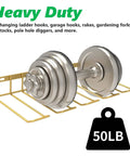 Two Pack Power Tool Organizer Wall Mount, Heavy Duty Metal Shelf For Four Cordless Tools, Drill Shelf Holder, 50 lb capacity