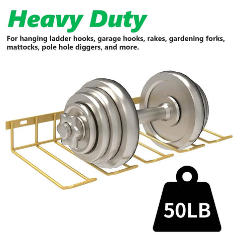 Two Pack Power Tool Organizer Wall Mount, Heavy Duty Metal Shelf For Four Cordless Tools, Drill Shelf Holder, 50 lb capacity