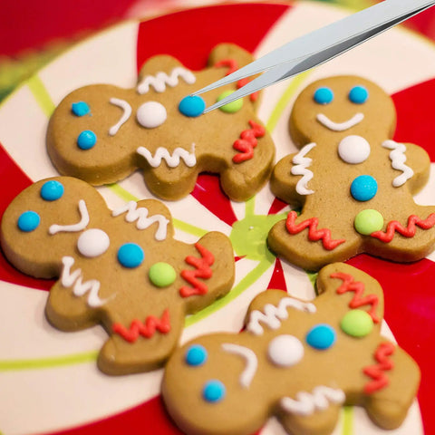 Top Shelf 14 Piece Fondant Cake Decorating Kit Featuring Hella Durable Scribe Brushes Sugar Stir Needles And Precision Baking Tweezers For A Game Changing Pastry Diy Experience. Gingerbread cookies decorated with colored candies and icing.