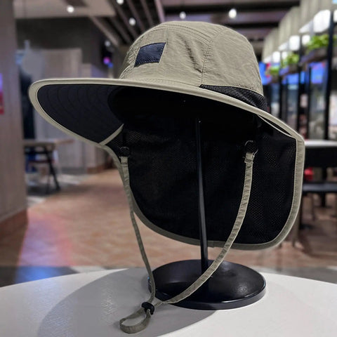 Lightweight Sun Hat With Neck Flap For Unisex Outdoor Adventurers Hiking Camping And Fishing Gear Breathable Polyester