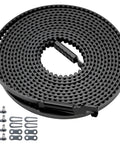 41A5250 Garage Door Opener Drive Belt Replacement Kit 237 Inch Belt for 7 Foot Doors showing coiled belt and metal clips