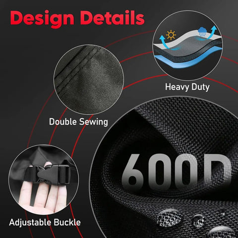 Patio Chair Covers 2 Pack Heavy Duty 600D Waterproof Outdoor Furniture Cover with double sewing and adjustable buckle