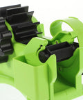 Close-up of ProLevel Semi Automatic Heat Transfer Tape Dispenser Multi Roll Packing Stand with black cutting blade.