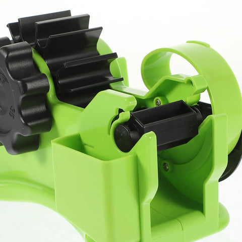 Close-up of ProLevel Semi Automatic Heat Transfer Tape Dispenser Multi Roll Packing Stand with black cutting blade.