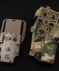 Hardcore Black Eight Thirty Two Gun Holster Screws And Rock Solid T Nuts Fastener Kit With Hex Driver For Kydex Plates And Leather Sheath No Fuss Install, showing tan holster components.