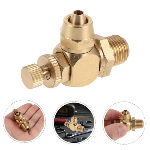 Brass Pneumatic Air Regulator Valve With NPT Male To Tube Fitting Adjustable Flow Control For Auto And Bus Applications Air Pump Heavy Duty Throttle Valve Corrosion Resistant Inline Regulator, brass inline valve
