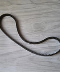 Durable 175 Teeth 525mm Bread Machine Transmission Belt for bread makers on wooden background.