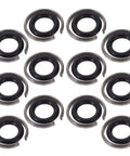 Pro Grade 12 Pack Of 1/2 Inch Impact Wrench Retainer Rings And O Rings With Tough Rubber Seals visible in circular arrangement.