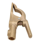 Heavy Duty Brass Shaped Welding Ground Clamp 300 Amp For Shipyard Auto Jobs With Super Grip Earth Cable Clip showing the grip and clamp detail.
