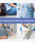 Travel Ready Reusable Collapsible Telescoping Stainless Steel Straws 4 Pack TSA Friendly with carabiner on bags and pocket