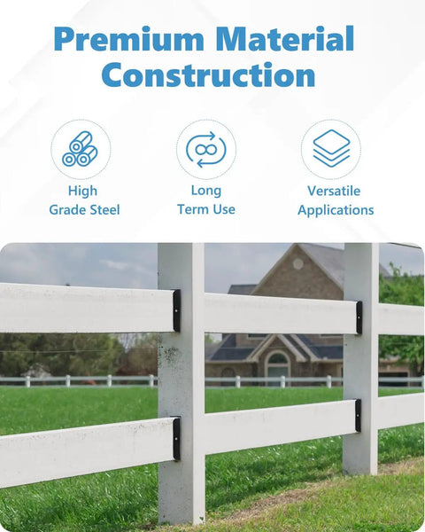 Heavy Duty 2x4 Fence Brackets For Wood Posts 80 Pack Black Deck Railing Brackets For Two By Four Posts 1.2mm Thick Steel Screws Not Included Built Tough For Fences And Deck Railings