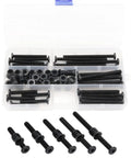 Heavy Duty Threaded Insert Nuts And Barrel Bolt Assortment Kit For Wooden Furniture and Crib Assembly with solid carbon steel construction.