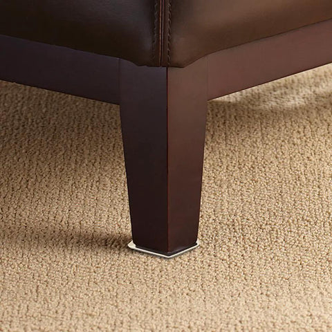 5 Inch Corner Furniture Sliders For Carpet Set Of 4 Beige Anti Slip Moving Pads under sofa leg on carpet
