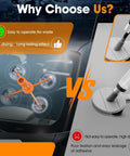 Dope Pro Grade Windshield Repair Kit 2 Pack With Suction Cup And Universal Glass Crack Repair Resin in action on car window.