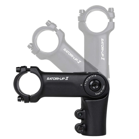 Adjustable Riser Handlebar Stem for Mountain and Road Bikes 110mm Extension Forged Alloy Construction 0 to 90 Degree Tilt Easy Install