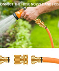 Heavy Duty Rust Resistant Brass Garden Hose Quick Connect Fittings Three Quarter Inch GHT Female To Female Adapters