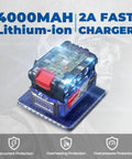 4000mAh 2A fast lithium-ion charger designed for 20V Brushless Impact Wrench Kicks 670 Ft Lbs Of Nut Breaking Torque.