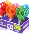 36 Pack Kid Scissors For School And Home, colorful handles on display box, 5 inch safety blunt tip, for ages 4 and up