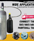 3L Carbon Fiber Tank 4500 PSI PCP HPA Scuba Paintball Air Tank With Dope Dual Gauge Valve Lightweight 183 CI Capacity pictured