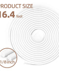 No-Nonsense White Foam Rubber Backer Rod For Concrete Expansion Joints And Crack Filling Sized At One Eighth Inch Deep By Sixteen Point Four Feet Long showing white foam roll.