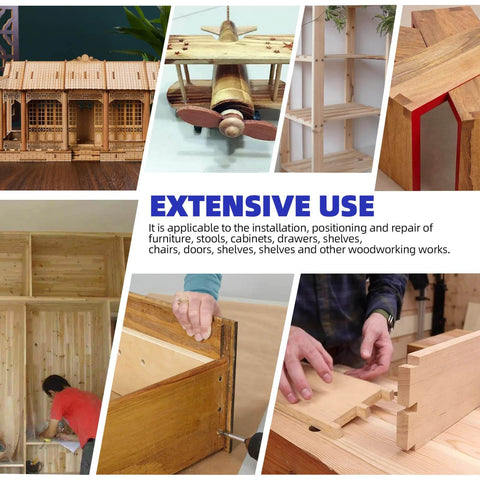Various woodworking projects showcasing the use of Premium Wood Dowel Pins Set 508 Pieces One Quarter Inch One Five Sixteenth Inch.