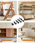 Crib And Furniture Hardware Replacement Kit With 30 Hex Socket Cap Screws And Barrel Nuts For Beds And Headboards, Bolts And Nuts Set With Wrench, Durable Carbon Steel M6 Sizes 20/30/40/50/60mm For Quick, Solid Furniture Updates.