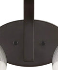 Oil Rubbed Bronze Farmhouse 36 Inch LED Vanity Wall Sconce With Clear Seeded Glass Shade, Industrial Iron Indoor Fixture base