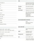 Technical specifications for Rx55 4G LTE A Router For Industrial IoT With Wi Fi Ultra Low Power Rugged Design Edge Intelligence Advanced Networking And Container Support Includes 1 Year AirLink Complete.