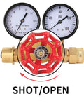 Water Pressure And Flow Test Gauge For Sprinkler Systems With Brass Gate Valve And Three Quarters Inch Hose Thread Reads Zero