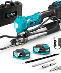 21V Cordless Electric Grease Gun Kit Delivers Up To 12000 PSI For Heavy Duty Trucks And Farm Gear With Dual 4000mAh Batteries